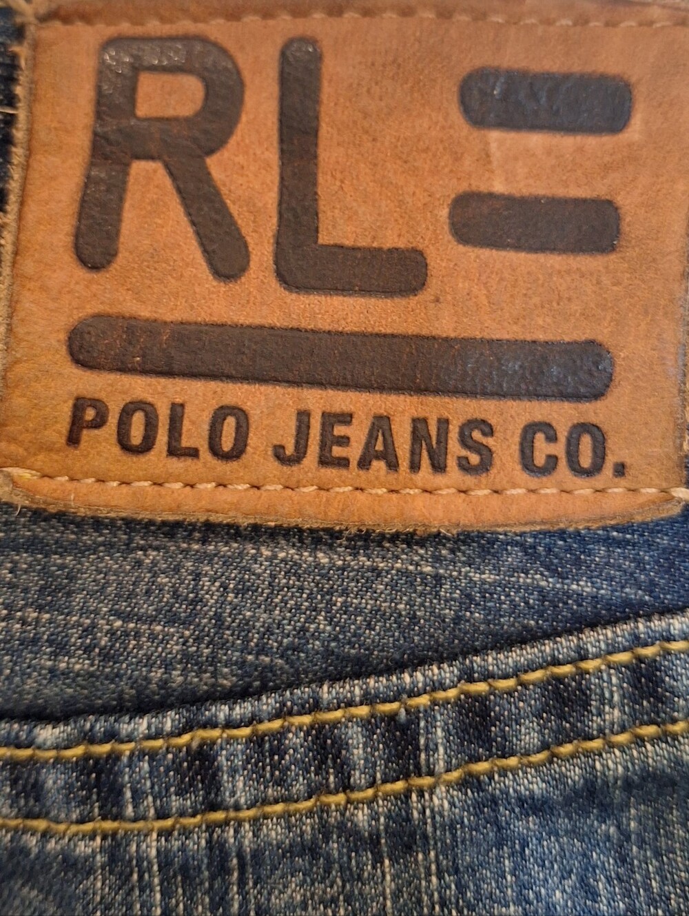 Ralph Lauren Men’s Polo Jeans 36x34 Classic Woodrow Wide Leg Medium Denim Jean